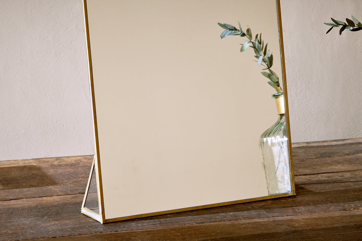 Kiko Standing Mirror Brass - Large – Nkuku