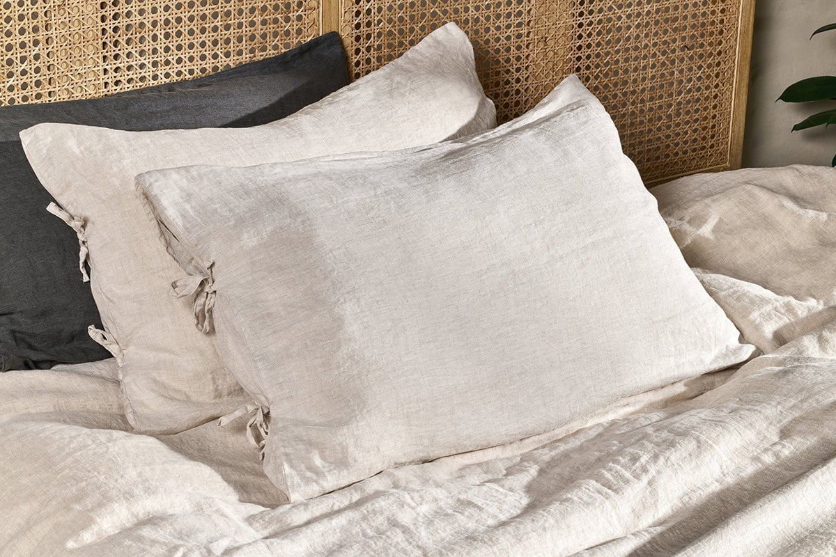 Rough top linen pillowcases