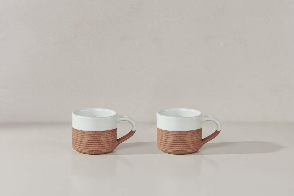 Set of 2 Brick Espresso Cups