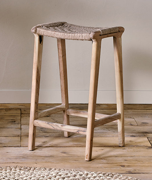 woven kitchen counter stool