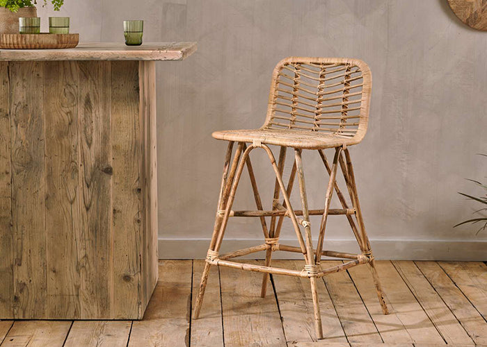 rattan counter chair