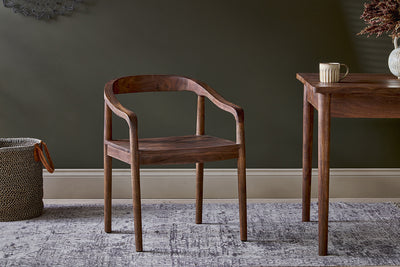 Anbu Acacia Dining Chair - Washed Walnut