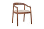 Anbu Acacia Upholstered Dining Chair - Washed Walnut