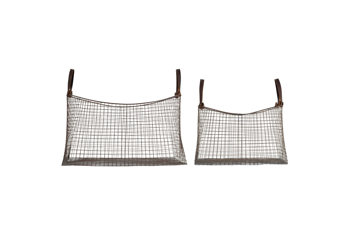 Adah Iron Baskets - Brown (Set of 2)