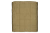 Amar Linen Bed Quilt - Olive