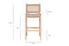 Aamani Mango Wood & Cord Counter Chair - Natural-nkuku