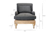 Abe Deconstructed Linen Armchair - Charcoal- nkuku