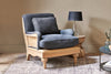 Abe Deconstructed Linen Armchair - Charcoal- nkuku