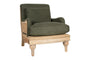 Abe Deconstructed Linen Armchair - Olive- nkuku