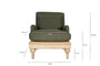 Abe Deconstructed Linen Armchair - Olive- nkuku