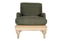 Abe Deconstructed Linen Armchair - Olive- nkuku