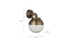 Abeo Outdoor Wall Lamp - Antique Brass-nkuku