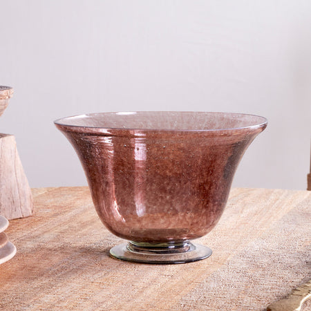 Aderonke Glass Bowl - Plum-nkuku