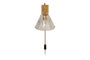 Akoli Glass Wall Lamp - Clear & Antique Brass-nkuku