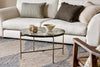 Aluva Glass Coffee Table - Clear & Antique Brass- nkuku