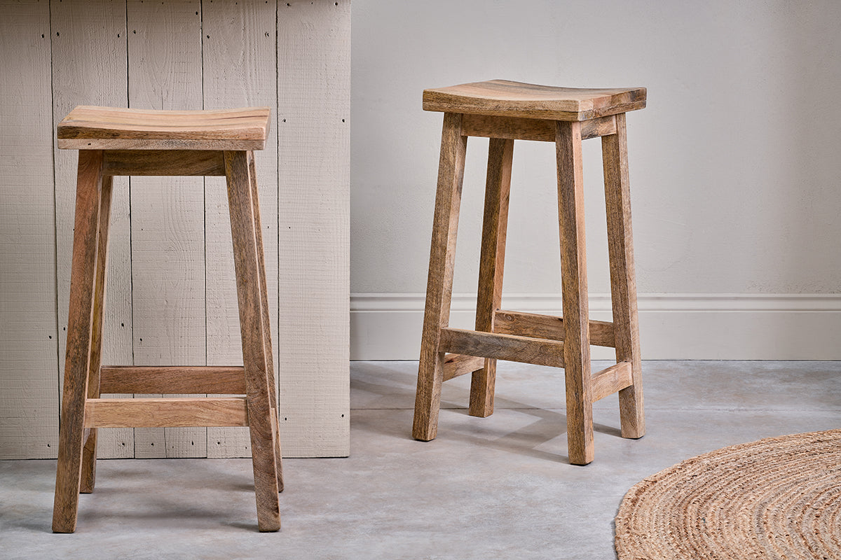 Ambi Wooden Stool - Tall-nkuku