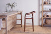 Anbu Acacia Upholstered Counter Chair - Washed Walnut-nkuku