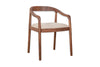 Anbu Acacia Upholstered Dining Chair - Washed Walnut-nkuku