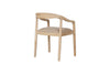 Anbu Mango Wood Upholstered Dining Chair - Natural-nkuku