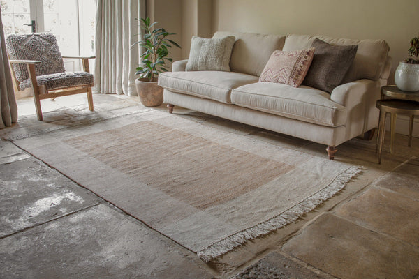 Andro Jute & Cotton Rug - Natural- nkuku