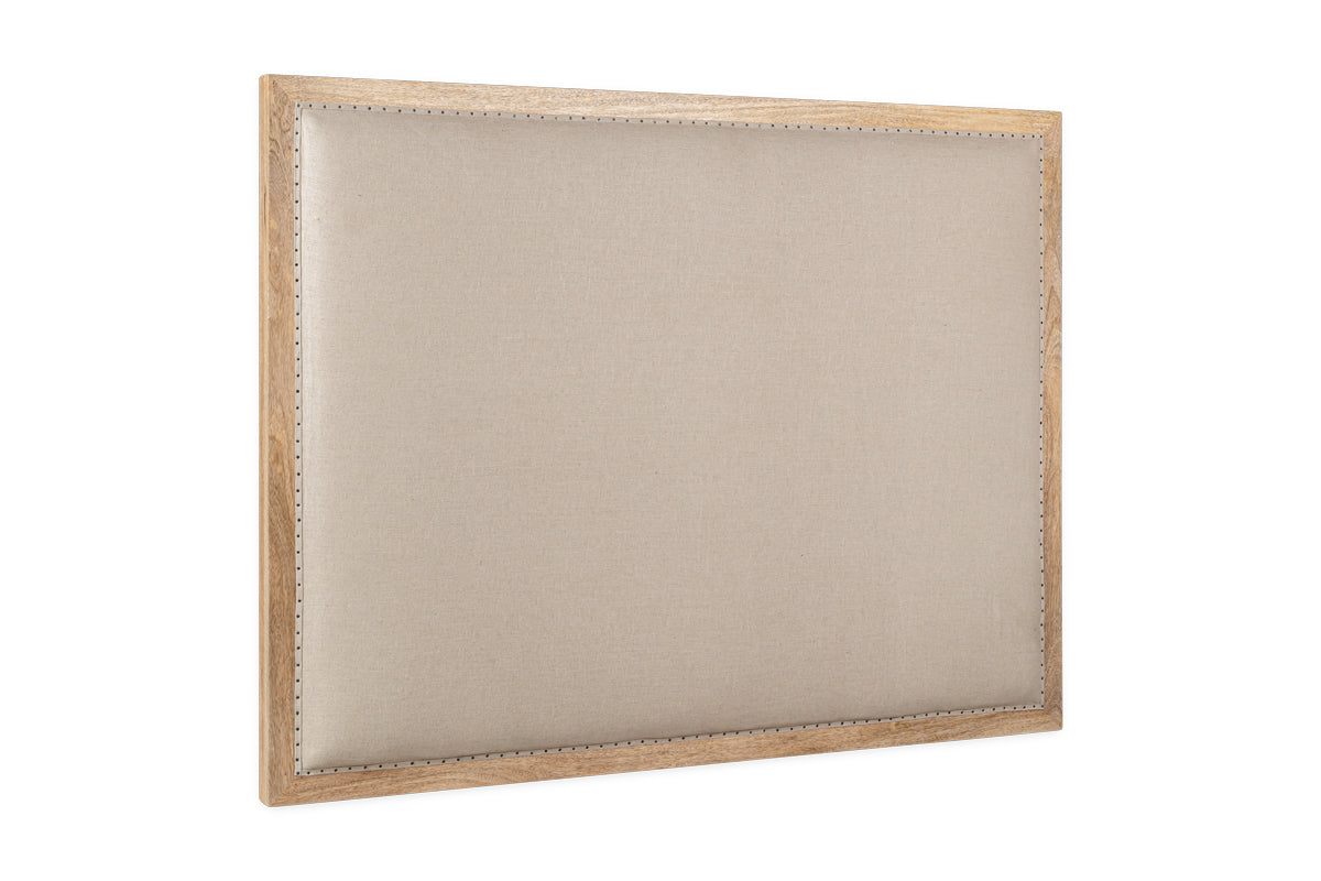 Anesha Upholstered Linen Headboard - Natural - King-nkuku