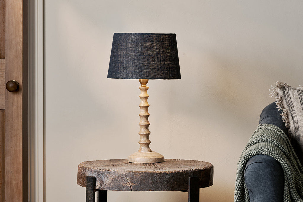 Avisa Mango Wood Bedside Table Lamp-nkuku