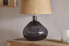 Baba Recycled Glass Table Lamp - Smoke - Large Wide