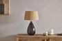 Baba Recycled Glass Table Lamp - Smoke - Small Tall