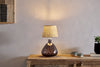 Baba Recycled Glass Table Lamp - Smoke - Small Wide