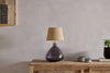 Baba Recycled Glass Table Lamp - Smoke - Small Wide