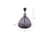 Baba Recycled Glass Table Lamp - Smoke - Small Wide