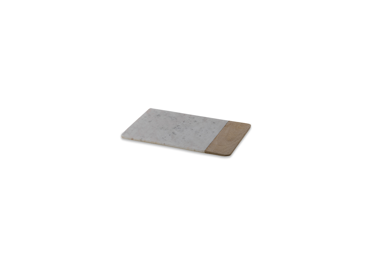 Bwari Long Marble Serving Board - White