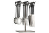 Banda Cutlery Set & Stand - Matt Black (Set of 12)