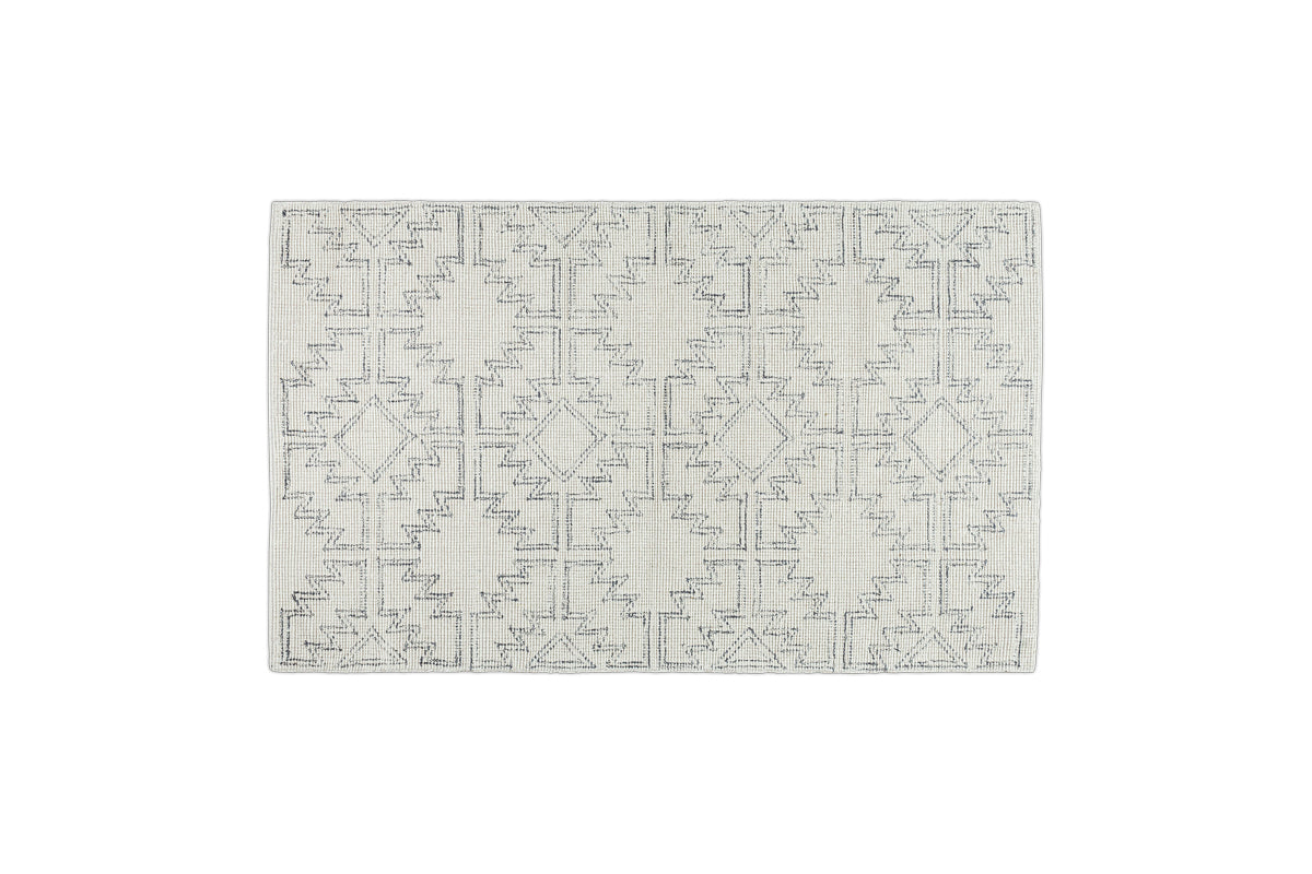 Bidiru Wool & Recycled Cotton Rug - Black & Off White