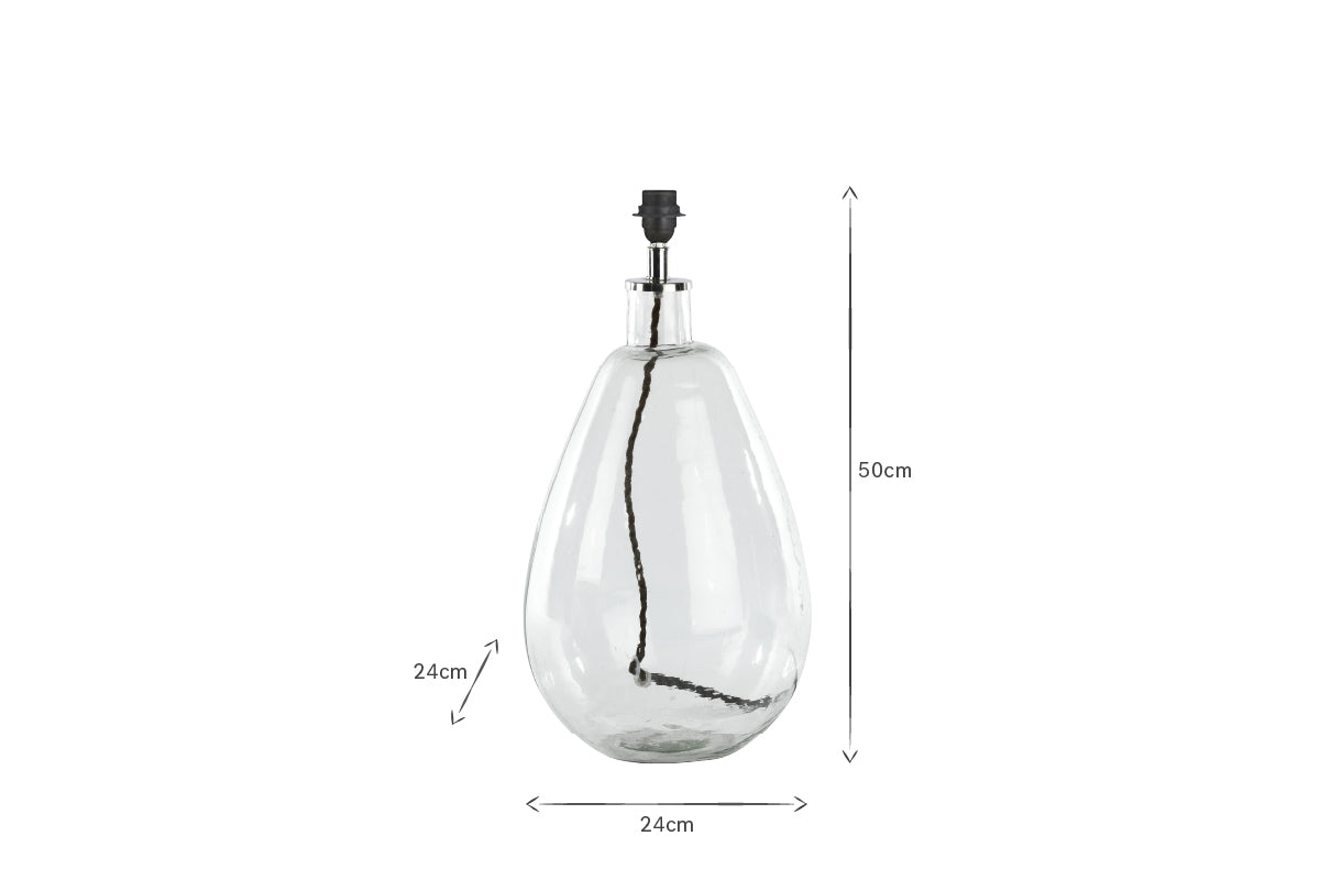 Baba Recycled Glass Lamp - Clear - Large Tall