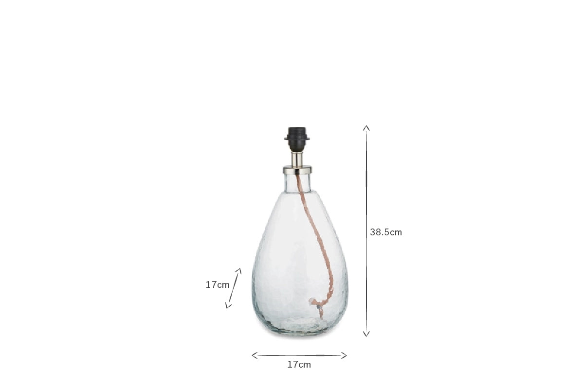 Baba Recycled Glass Lamp - Clear - Small Tall