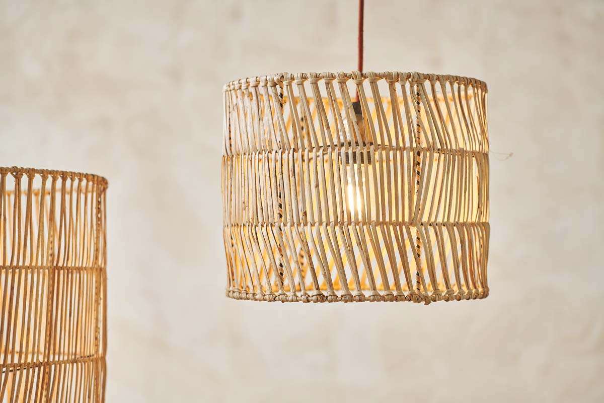 Banso Wicker Lampshade - Natural - Medium