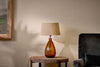 Baba Recycled Glass Lamp - Burnt Amber - Small Tall-nkuku