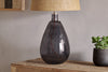 Baba Recycled Glass Table Lamp - Smoke - Large Tall-nkuku