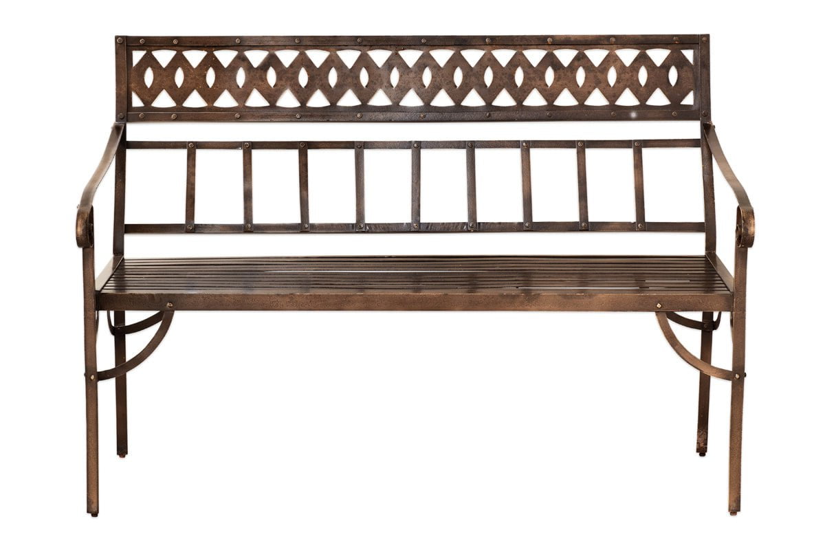 Bahula Decorative Iron Bench-nkuku