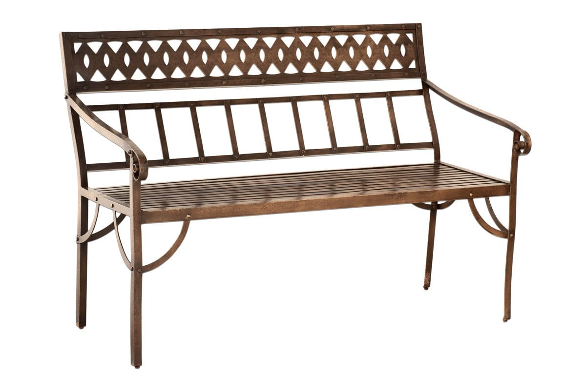 Bahula Decorative Iron Bench-nkuku