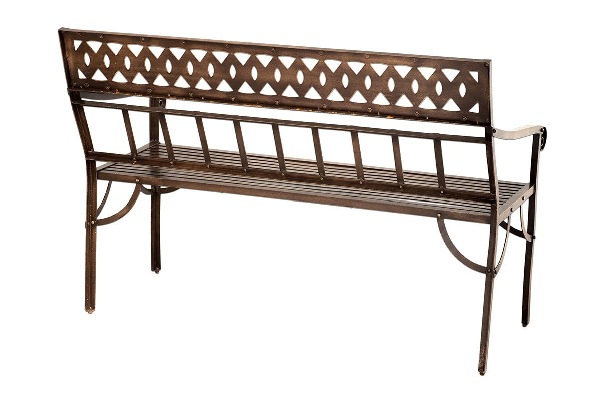 Bahula Decorative Iron Bench-nkuku