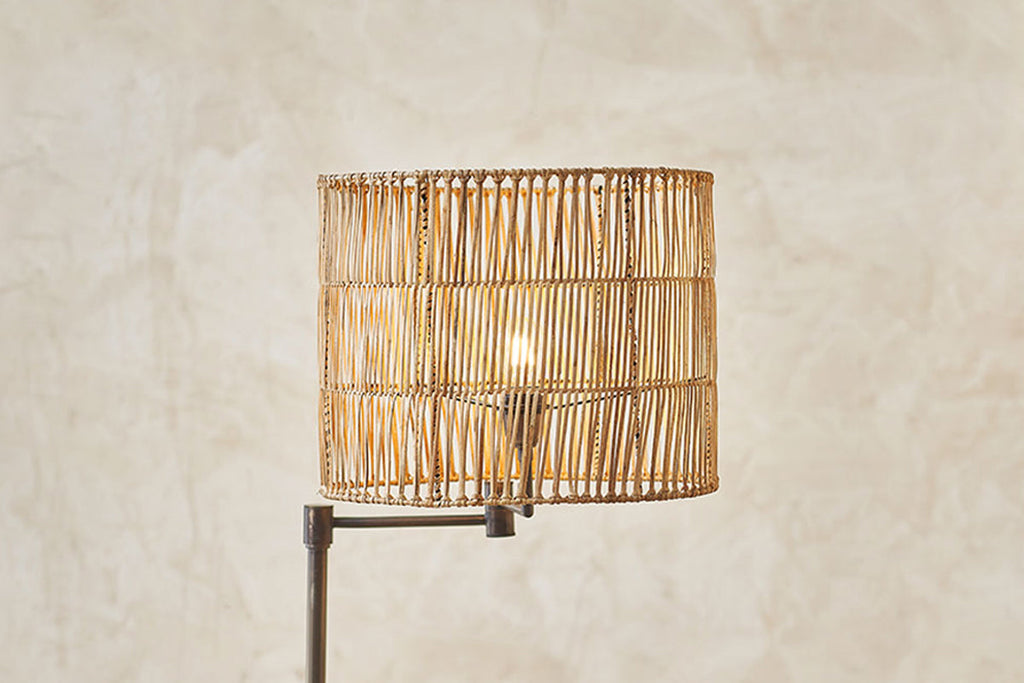 Banso Wicker Lampshade - Natural - Large-nkuku