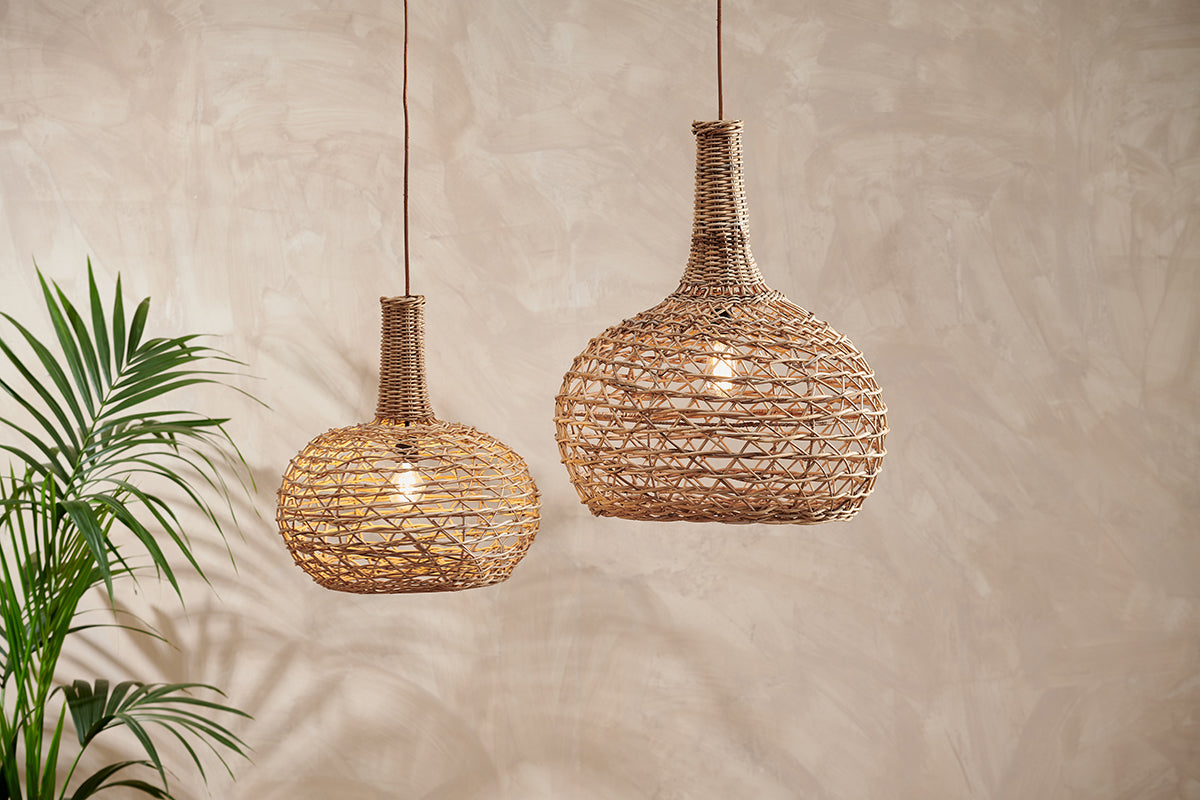 Beru Rattan Lampshade - Conical - Large-nkuku