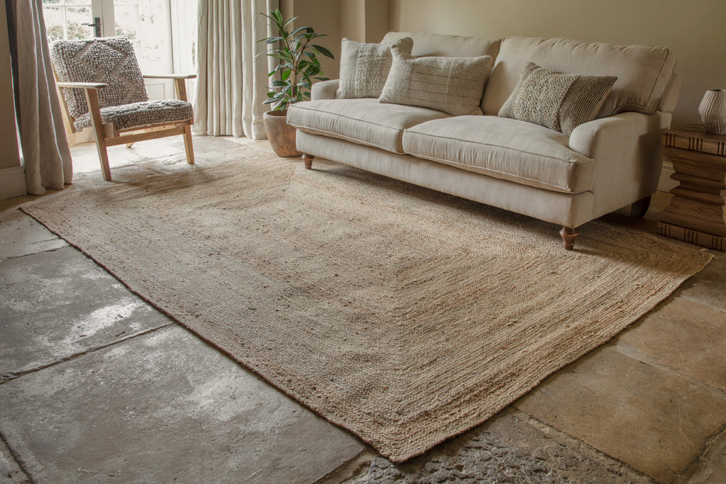 Braided Hemp Rug - Natural - Extra Large-nkuku