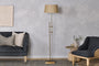 Chintala Iron Floor Lamp - Antique Brass