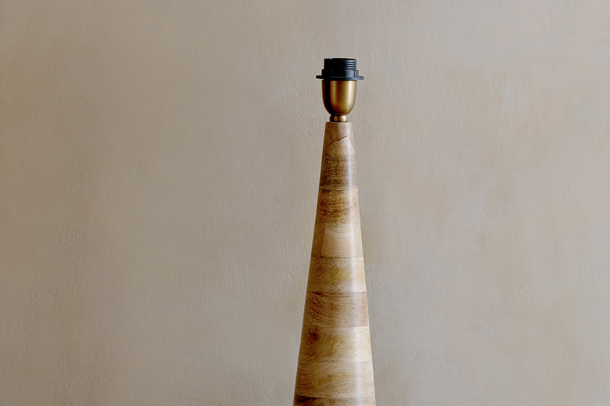 Chameli Mango Wood Table Lamp - Natural