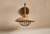 Chakai Mango Wood Wall Lamp - Natural & Antique Brass