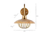 Chakai Mango Wood Wall Lamp - Natural & Antique Brass