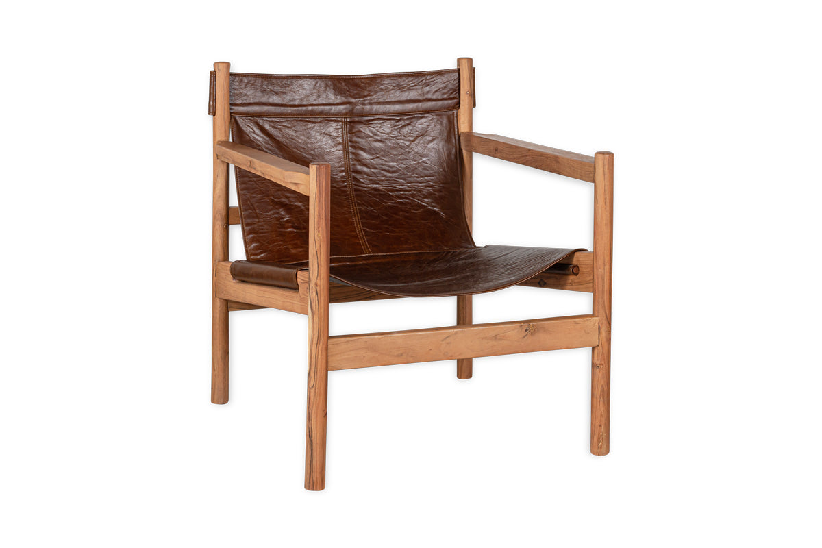 Dalibar Leather Lounger - Tan